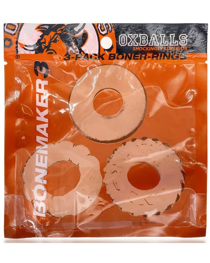 Oxballs Lot De 3 Cockrings Bonemaker Transparents 4 Oxballs Lot De 3 Cockrings Bonemaker Transparents – Image 2