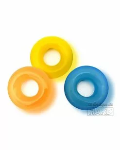 Boneyard Lot De 3 Cockrings Colorés D-Ring Glow