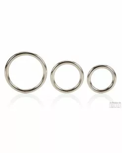 CalExotics Lot De 3 Cockrings En Métal Silver Ring 32 à 50mm 10 CalExotics Lot De 3 Cockrings En Métal Silver Ring 32 à 50mm -Cockrings Flexibles Soldes Boutique lot de 3 cockrings en metal silver ring 32 a 50mm 2