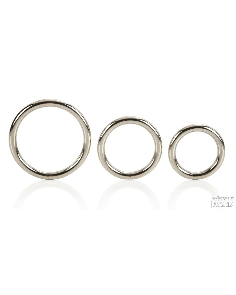 CalExotics Lot De 3 Cockrings En Métal Silver Ring 32 à 50mm 5 CalExotics Lot De 3 Cockrings En Métal Silver Ring 32 à 50mm – Image 3