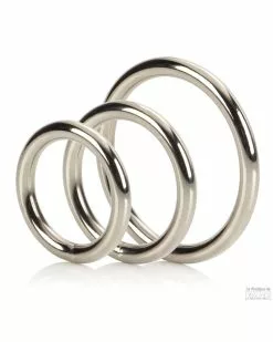 CalExotics Lot De 3 Cockrings En Métal Silver Ring 32 à 50mm