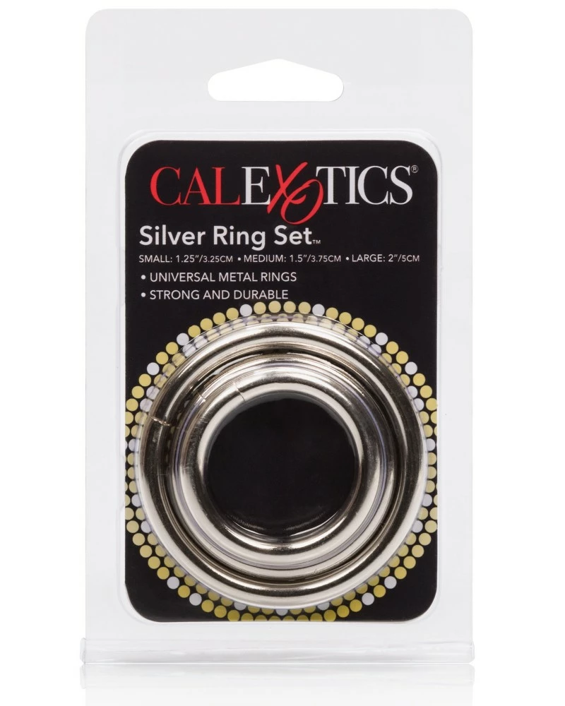 CalExotics Lot De 3 Cockrings En Métal Silver Ring 32 à 50mm 4 CalExotics Lot De 3 Cockrings En Métal Silver Ring 32 à 50mm – Image 2