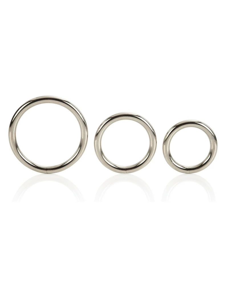 CalExotics Lot De 3 Cockrings En Métal Silver Ring 32 à 50mm 5 CalExotics Lot De 3 Cockrings En Métal Silver Ring 32 à 50mm – Image 3
