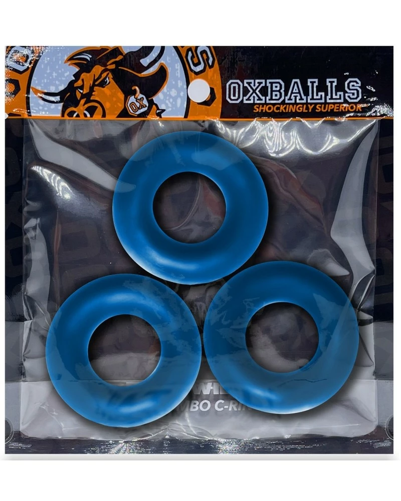 Oxballs Lot De 3 Cockrings Fat Willy Bleus 4 Oxballs Lot De 3 Cockrings Fat Willy Bleus – Image 2