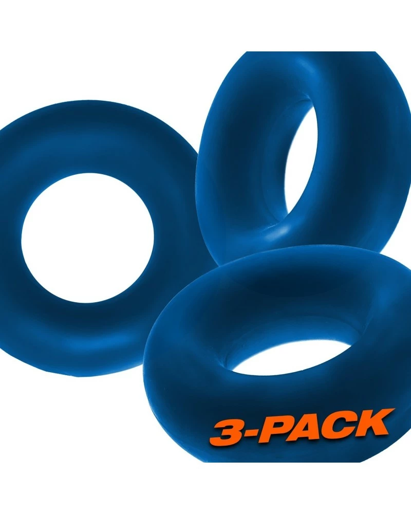 Oxballs Lot De 3 Cockrings Fat Willy Bleus 6 Oxballs Lot De 3 Cockrings Fat Willy Bleus – Image 4
