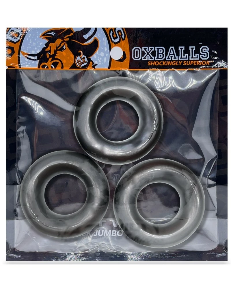 Oxballs Lot De 3 Cockrings Fat Willy Gris 4 Oxballs Lot De 3 Cockrings Fat Willy Gris – Image 2