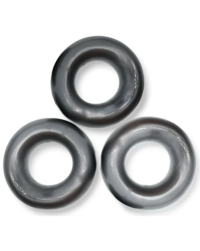 Oxballs Lot De 3 Cockrings Fat Willy Gris 3 Oxballs Lot De 3 Cockrings Fat Willy Gris