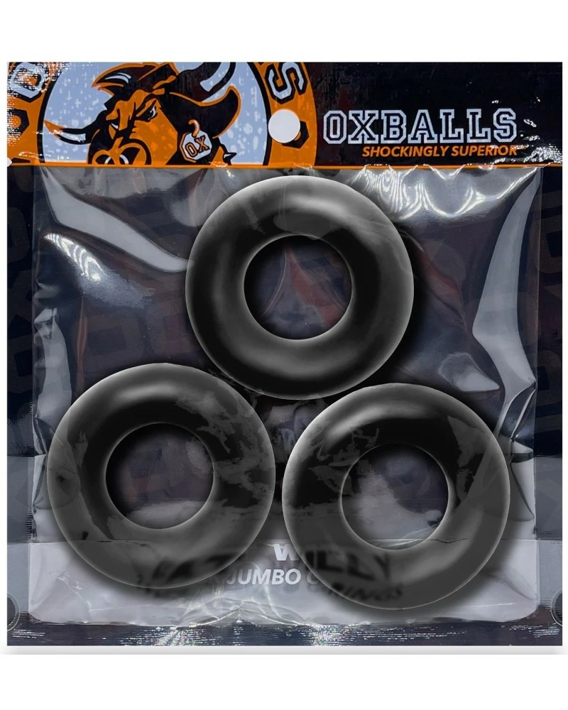 Oxballs Lot De 3 Cockrings Fat Willy Noirs 4 Oxballs Lot De 3 Cockrings Fat Willy Noirs – Image 2
