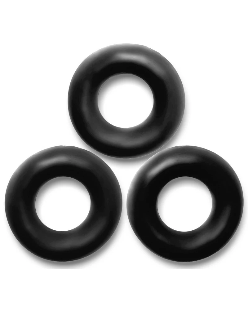 Oxballs Lot De 3 Cockrings Fat Willy Noirs 3 Oxballs Lot De 3 Cockrings Fat Willy Noirs