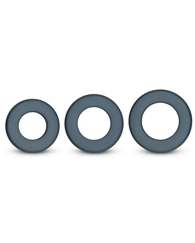 Lot De 3 Cockrings Hefty Boners Gris 3 Lot De 3 Cockrings Hefty Boners Gris