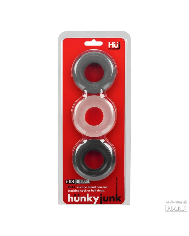 H¸nkyjunk By Oxballs Lot De 3 Cockrings Huj Dark 4 H¸nkyjunk By Oxballs Lot De 3 Cockrings Huj Dark – Image 2