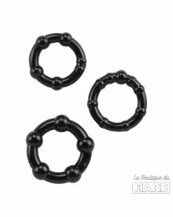 Love Toy Lot De 3 Cockrings Mini Noir
