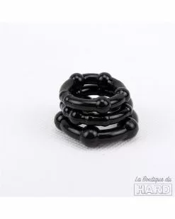 Love Toy Lot De 3 Cockrings Mini Noir -Cockrings Flexibles Soldes Boutique lot de 3 cockrings mini noir 6