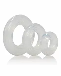 CalExotics Lot De 3 Cockrings Ring Set Transparents