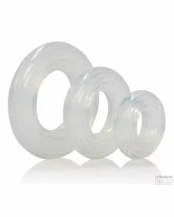 CalExotics Lot De 3 Cockrings Ring Set Transparents