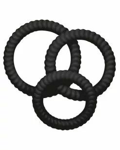 You2Toys Lot De 3 Cockrings Silicone Lust Noirs