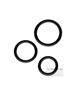 Chisa Novelties Lot De 3 Cockrings Silicone Magnum Force Noir -Cockrings Flexibles Soldes Boutique lot de 3 cockrings silicone magnum force noir 3