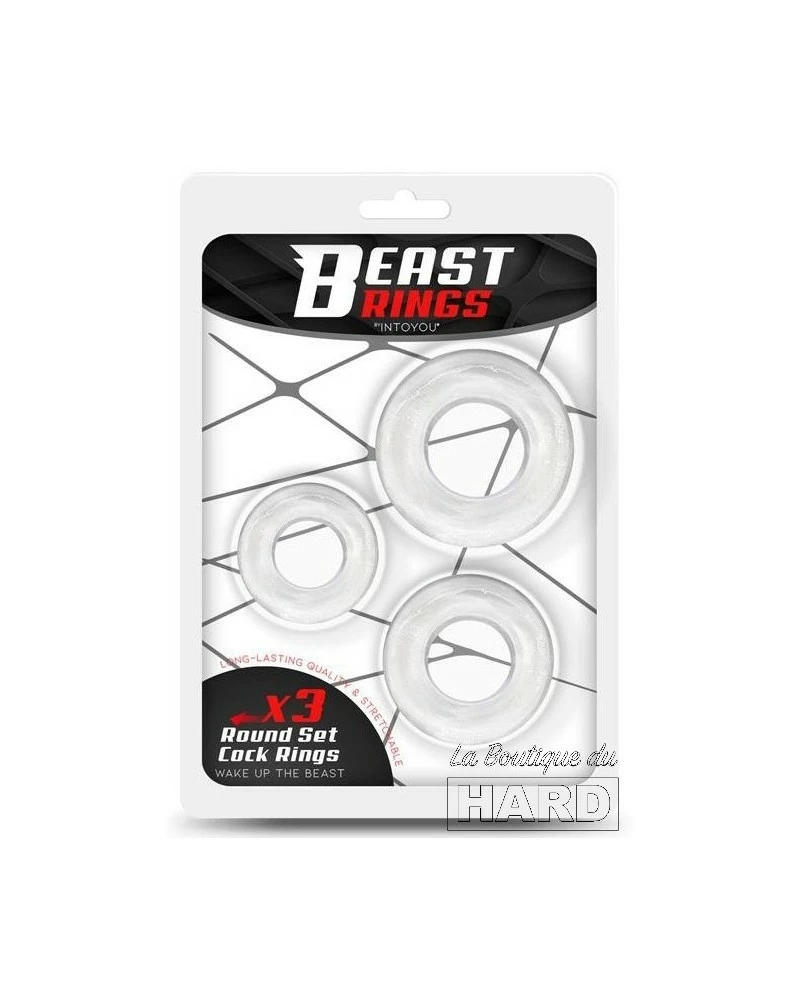 Lot De 3 Cockrings Souples Beast Rings Transparents 4 Lot De 3 Cockrings Souples Beast Rings Transparents – Image 2