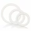 CalExotics Lot De 3 Cockrings Souples Blanc