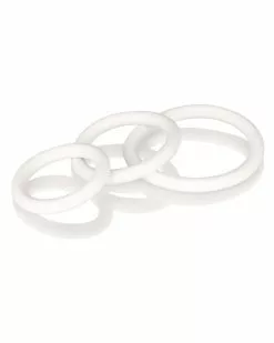 CalExotics Lot De 3 Cockrings Souples Blanc -Cockrings Flexibles Soldes Boutique lot de 3 cockrings souples blanc 2