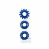 GK Power Lot De 3 Cockrings Souples Gear Up Bleus 2 GK Power Lot De 3 Cockrings Souples Gear Up Bleus -Cockrings Flexibles Soldes Boutique lot de 3 cockrings souples gear up bleus
