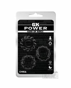 GK Power Lot De 3 Cockrings Souples Gear Up Noirs -Cockrings Flexibles Soldes Boutique lot de 3 cockrings souples gear up noirs 1