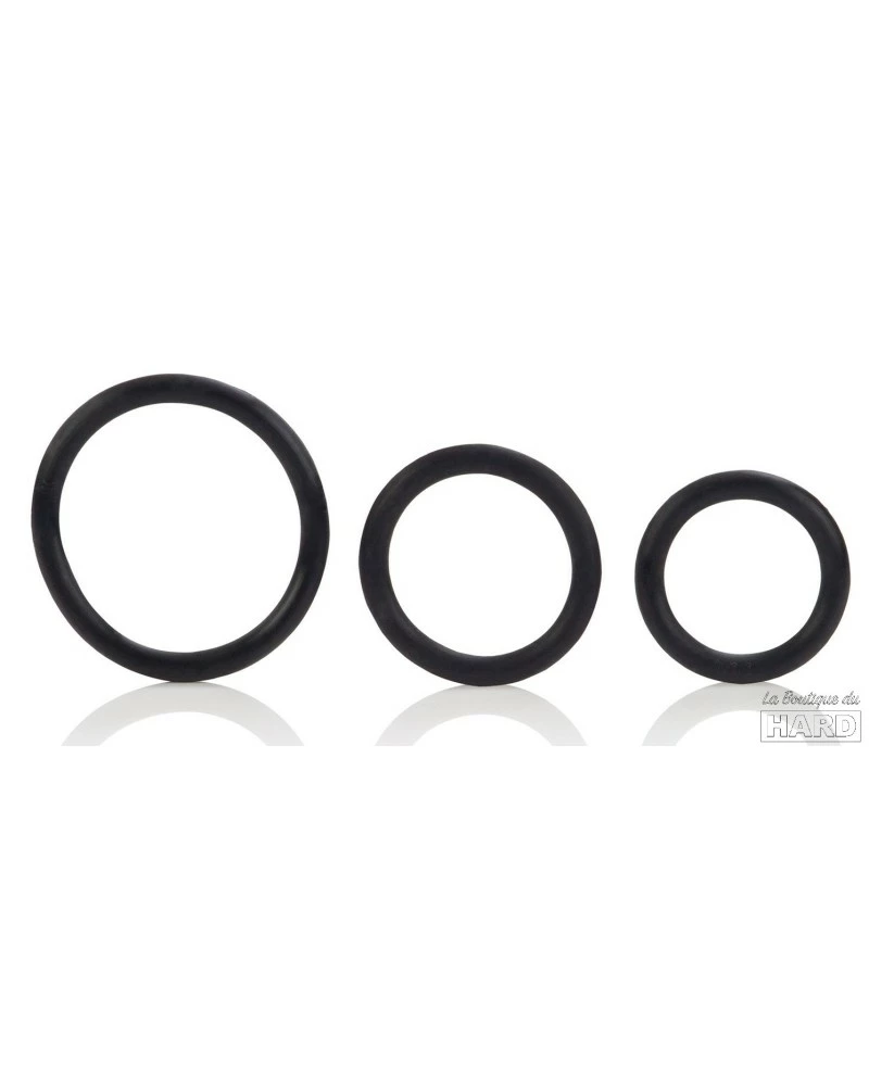 CalExotics Lot De 3 Cockrings Souples Rubber Rings Noir 5 CalExotics Lot De 3 Cockrings Souples Rubber Rings Noir – Image 3