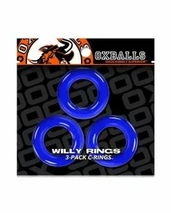 Oxballs Lot De 3 Cockrings Willy Rings Bleus -Cockrings Flexibles Soldes Boutique lot de 3 cockrings willy rings bleus 1