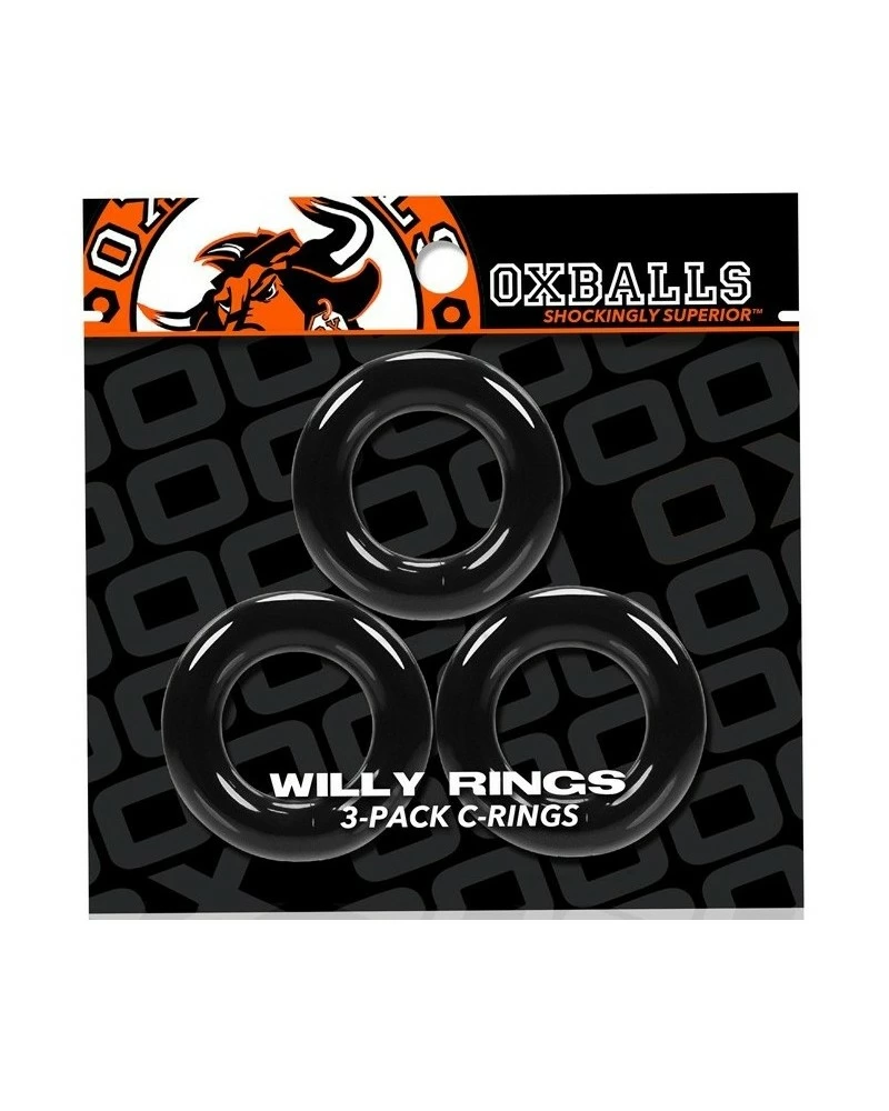 Oxballs Lot De 3 Cockrings Willy Rings Noir 4 Oxballs Lot De 3 Cockrings Willy Rings Noir – Image 2