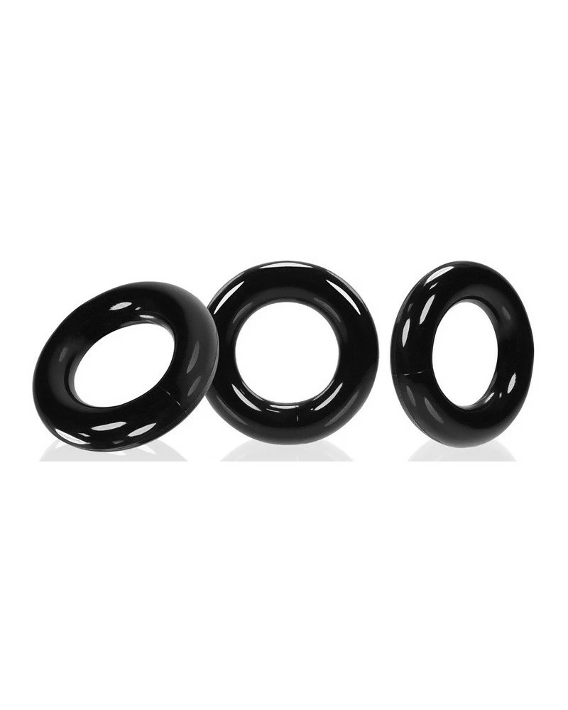 Oxballs Lot De 3 Cockrings Willy Rings Noir 3 Oxballs Lot De 3 Cockrings Willy Rings Noir