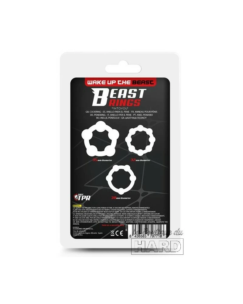 Beast Rings Lot De 3 Mini Cockrings Souples Beaded Set Noirs 6 Beast Rings Lot De 3 Mini Cockrings Souples Beaded Set Noirs – Image 4