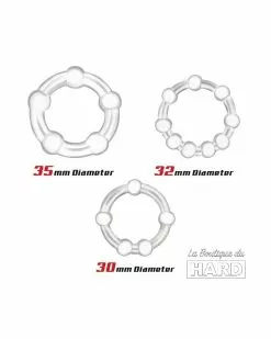 Beast Rings Lot De 3 Mini Cockrings Souples Beaded Set Transparents 9 Beast Rings Lot De 3 Mini Cockrings Souples Beaded Set Transparents -Cockrings Flexibles Soldes Boutique lot de 3 mini cockrings souples beaded set transparents 2