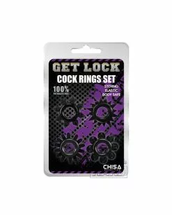 Get Lock Lot De 4 Cockrings Souples Ring Stars Noirs -Cockrings Flexibles Soldes Boutique lot de 4 cockrings souples ring stars noirs 5