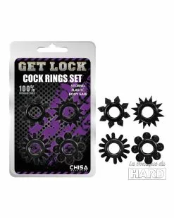 Get Lock Lot De 4 Cockrings Souples Ring Stars Noirs -Cockrings Flexibles Soldes Boutique lot de 4 cockrings souples ring stars noirs 6