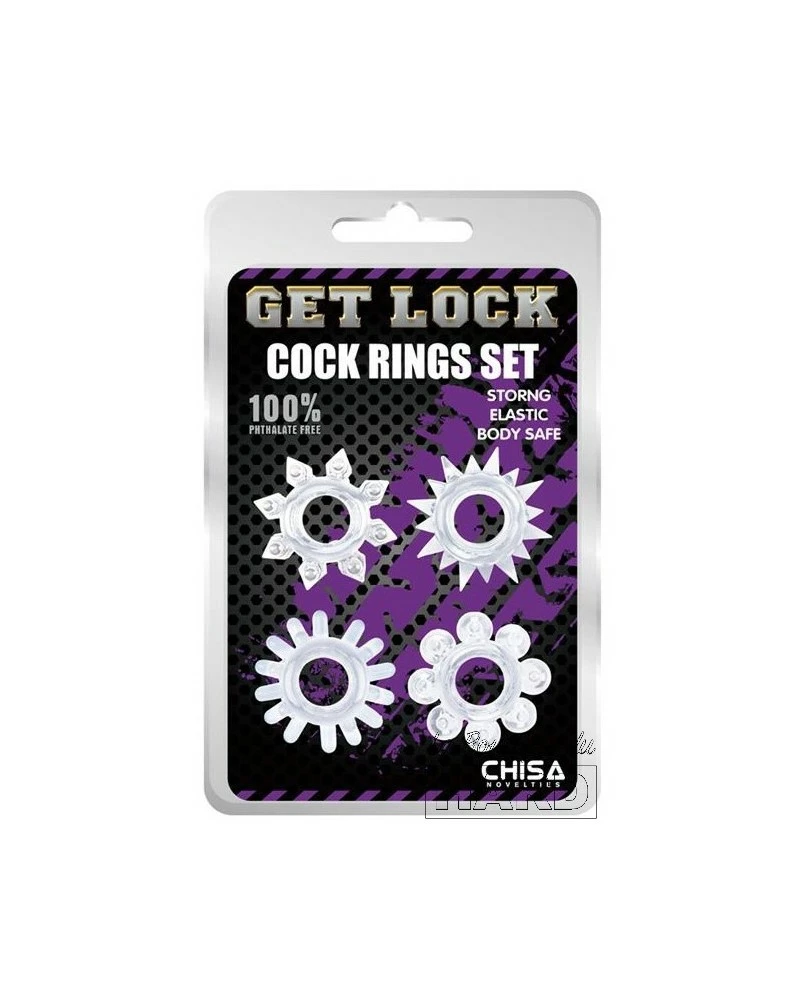 Get Lock Lot De 4 Cockrings Souples Ring Stars Transparents 4 Get Lock Lot De 4 Cockrings Souples Ring Stars Transparents – Image 2