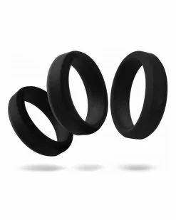 Generique Lot De 6 Cockrings Silicone Hyperion Noir -Cockrings Flexibles Soldes Boutique lot de 6 cockrings silicone hyperion noir 2