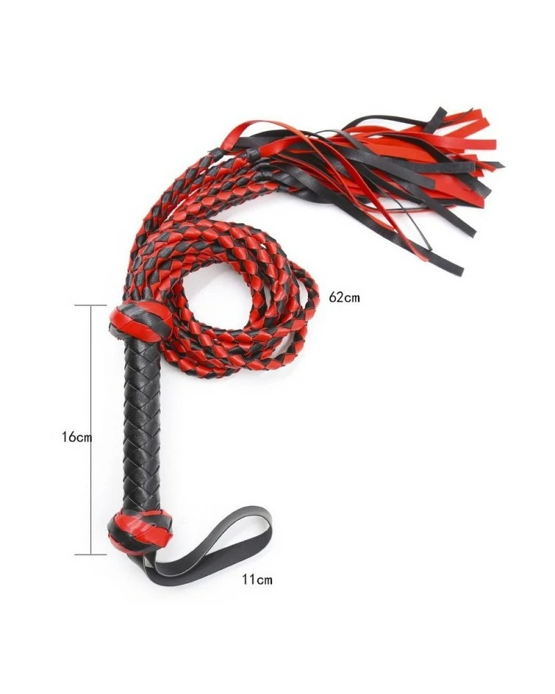 Correct Me Martinet Long Tigress 78cm Noir-Rouge 7 Correct Me Martinet Long Tigress 78cm Noir-Rouge – Image 5