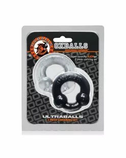 Pack Cockrings Ultraballs Oxballs Clear-Noir -Cockrings Flexibles Soldes Boutique pack cockrings ultraballs oxballs clear noir 1