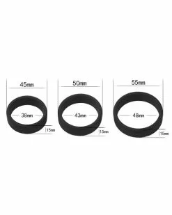 Love Toy Pack De 3 Cockrings Silicone SiliRing Noirs -Cockrings Flexibles Soldes Boutique pack de 3 cockrings silicone siliring noirs 4
