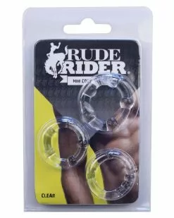 Rude Rider Pack De 3 Mini Cockirngs Souples Transparents 7 Rude Rider Pack De 3 Mini Cockirngs Souples Transparents -Cockrings Flexibles Soldes Boutique pack de 3 mini cockirngs souples transparents 1