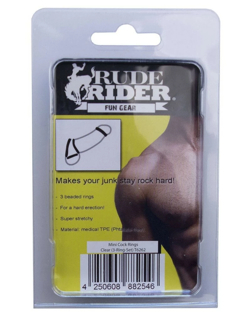 Rude Rider Pack De 3 Mini Cockirngs Souples Transparents 6 Rude Rider Pack De 3 Mini Cockirngs Souples Transparents – Image 4
