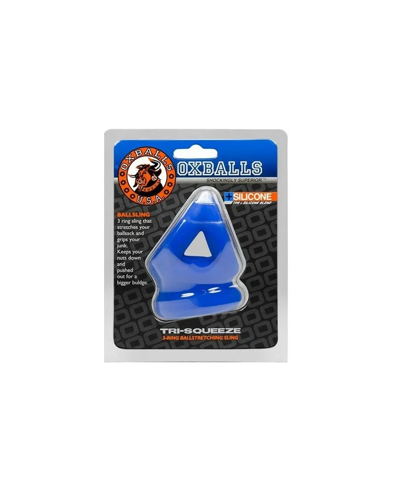 Tri Squeeze Ballstretcher Oxballs Bleu 4 Tri Squeeze Ballstretcher Oxballs Bleu – Image 2